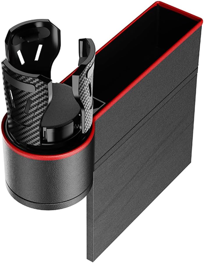 2 in 1 Car Cup Holder Expander 2 Pack Seat Gap Organizer with 360 Degrees Rotating Cup Holder X73151