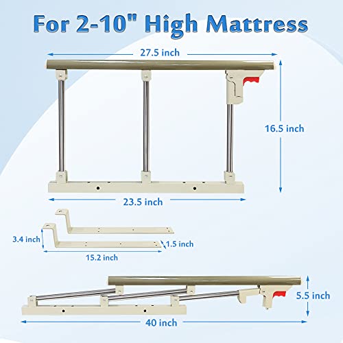 Collapsible Half Bedrails for Hospital Bed F724237