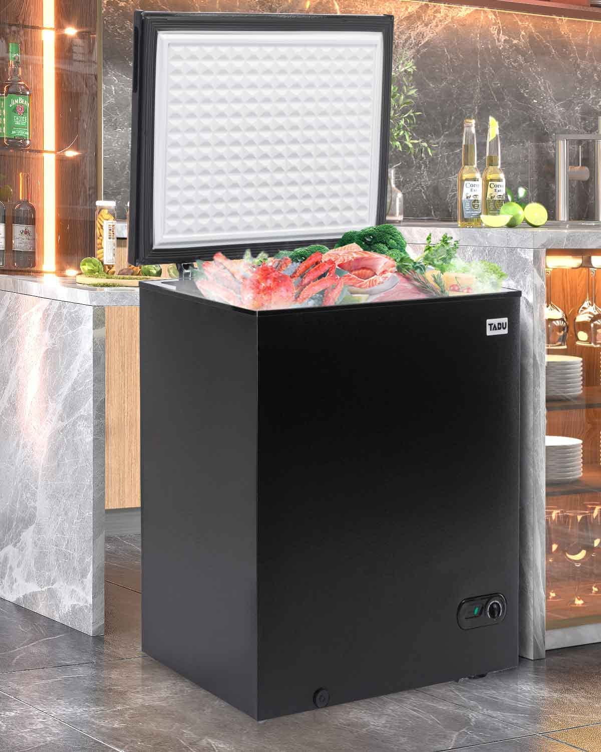 10.0 Cu Ft Black Chest Freezer with Removable Basket I3828