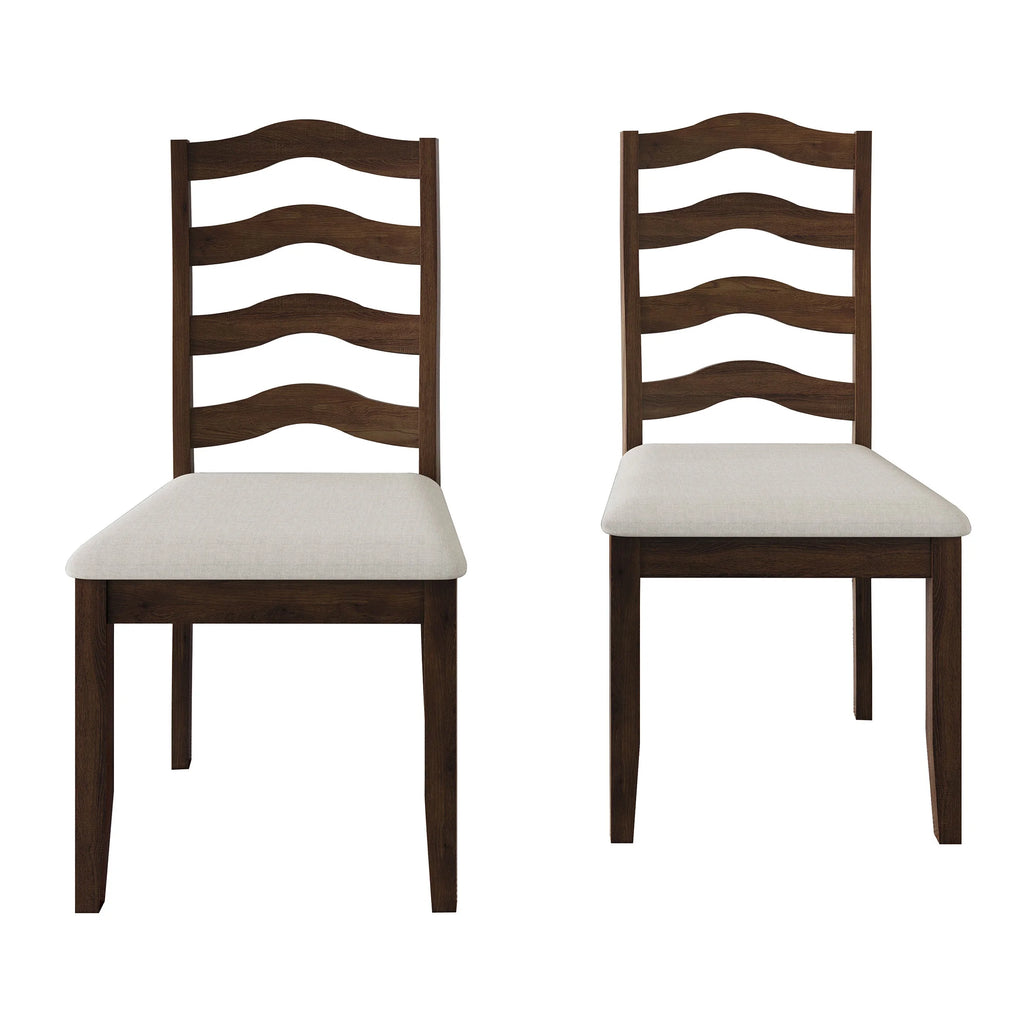 Brown Wooden Dining Chair Set of 2 C217457
