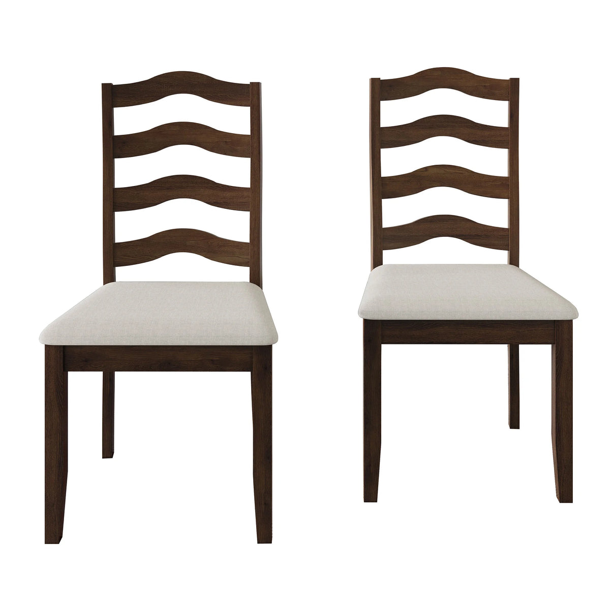 Brown Wooden Dining Chair Set of 2 C217457