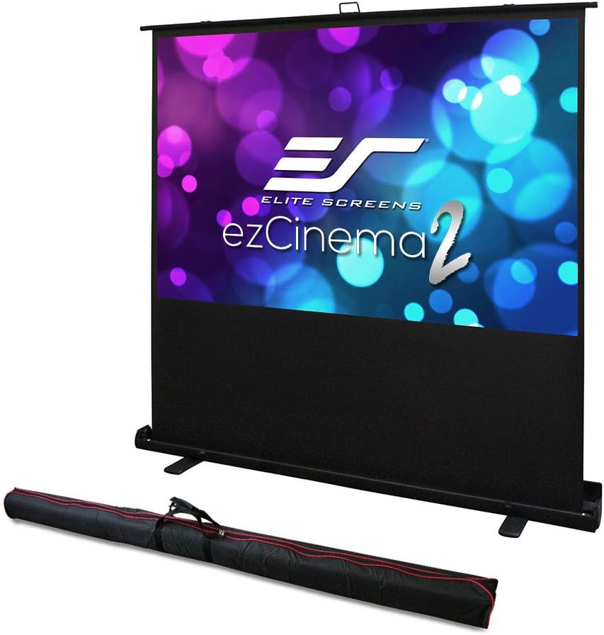 84-inch 16:9 Manual Floor Pull Up Projector Screen with Carrying Bag T177