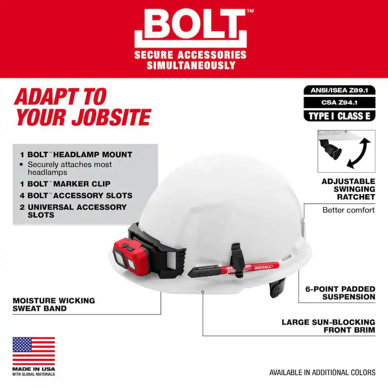 Yellow Type 1 Class E Front Brim Non-Vented Hard Hat B70918