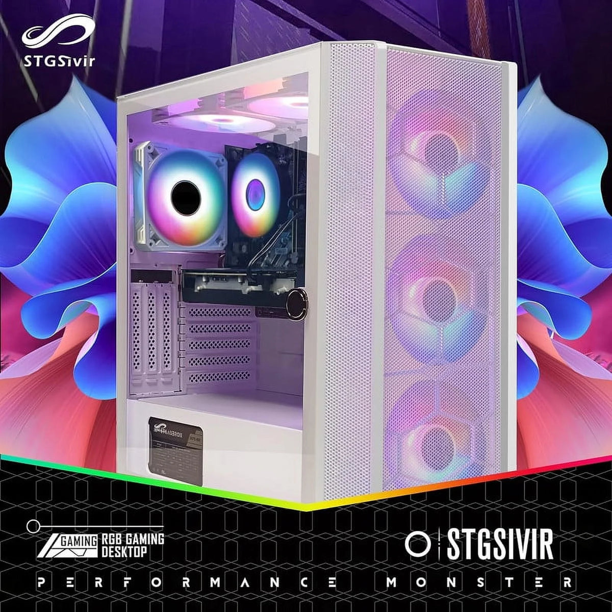 Gaming Desktop PC, Intel Core i7, 16G RAM, 1T SSD, Radeon RX 5600 XT K44001