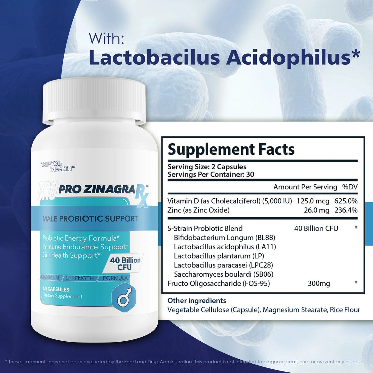 Male Probiotic Support with 40 Billion CFU C410556
