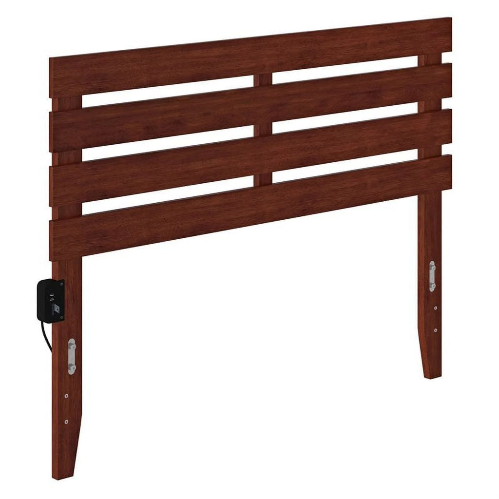 Solid Wood Full Headboard with USB Charger J98515