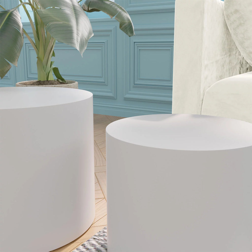 Set of 2 MDF Side Table Coffee Table End Table Nesting Table Z5018