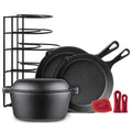 5 Piece Pre Seasoned Cast Iron Cookware Set C63058