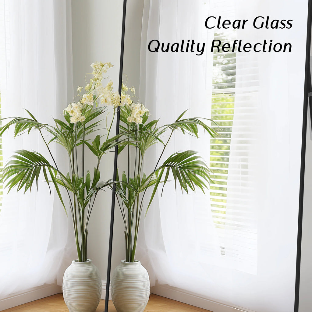 64"x21" Black Full Length Standing Mirror X929848