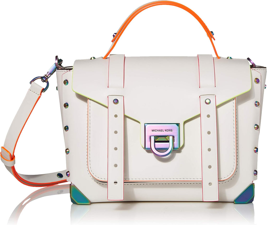 Optic White Medium Top-Handle Satchel Q10884