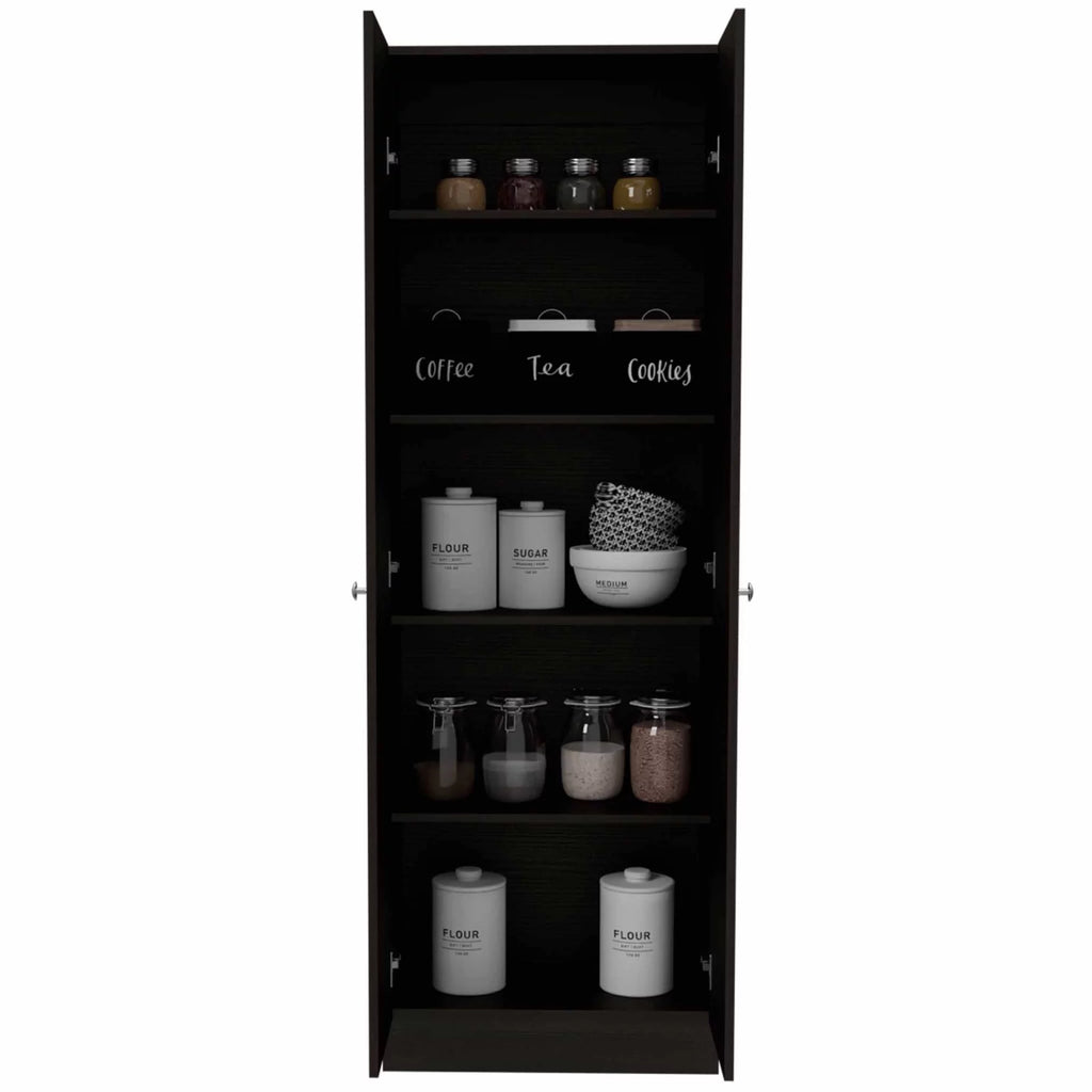 Dark Brown & Black Double Door Cabinet M229511