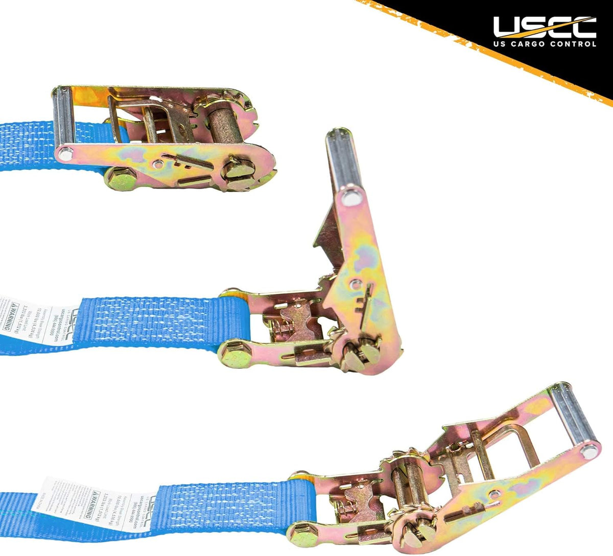 Blue 2 Inch x 20 Foot Ratchet Straps 2 Pack P19933