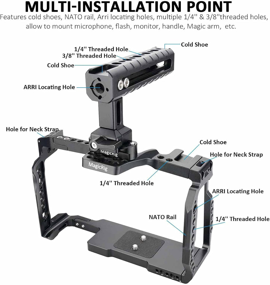 Camera Full Cage with NATO Rail, NATO Top Handle, T5 SSD Mount H2449