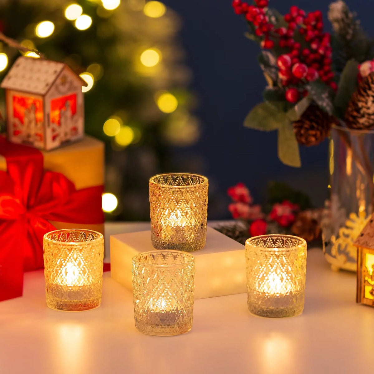 Clear Glass Votive Candle Holders Set of 24 P90448