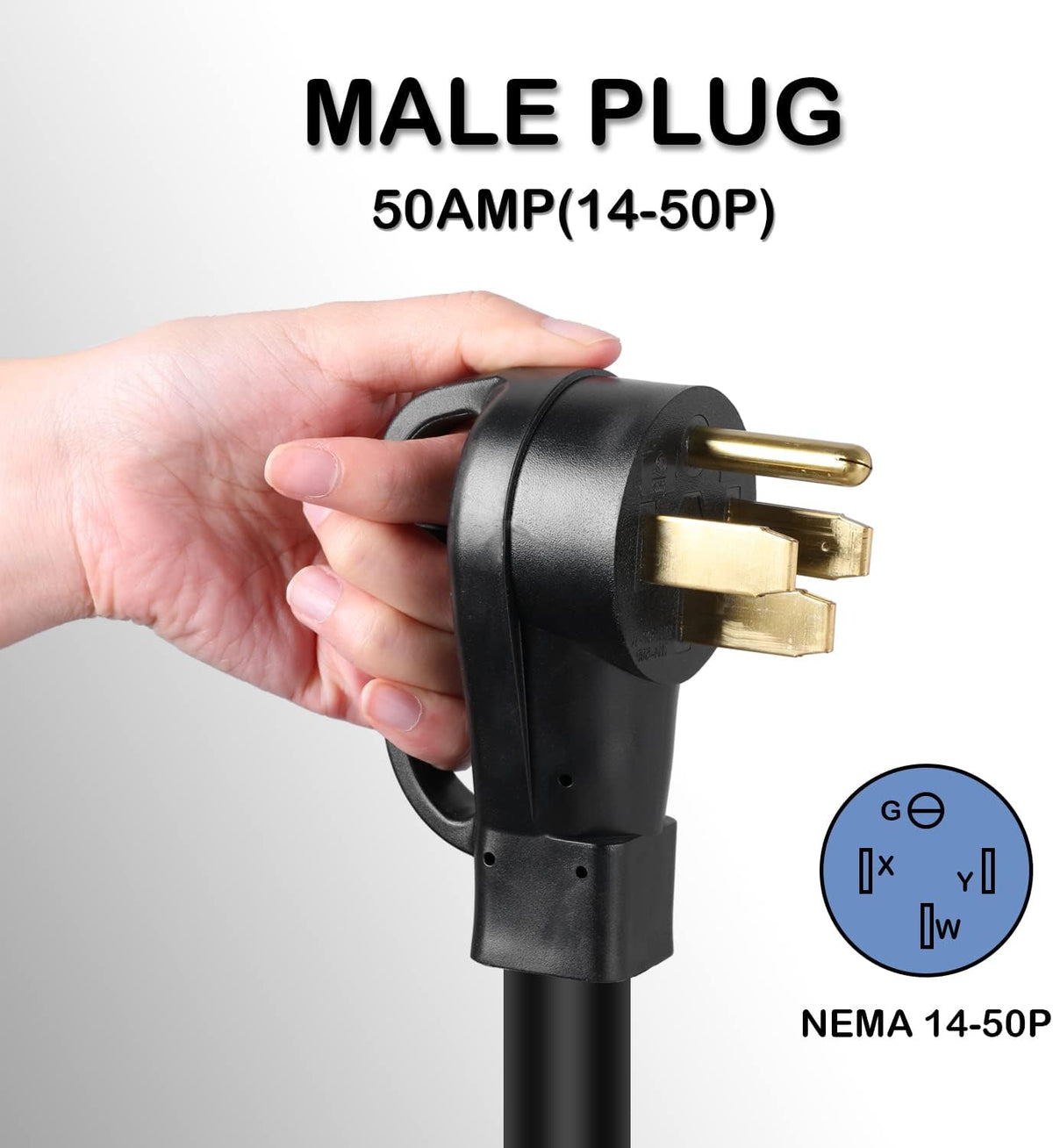 50 Amp Heavy Duty Generator Extension Cord, UL Listed STW Wire with Twist Lock P742