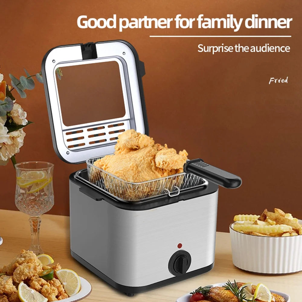 2.5L 1000W Stainless Steel Electric Fryer V8895
