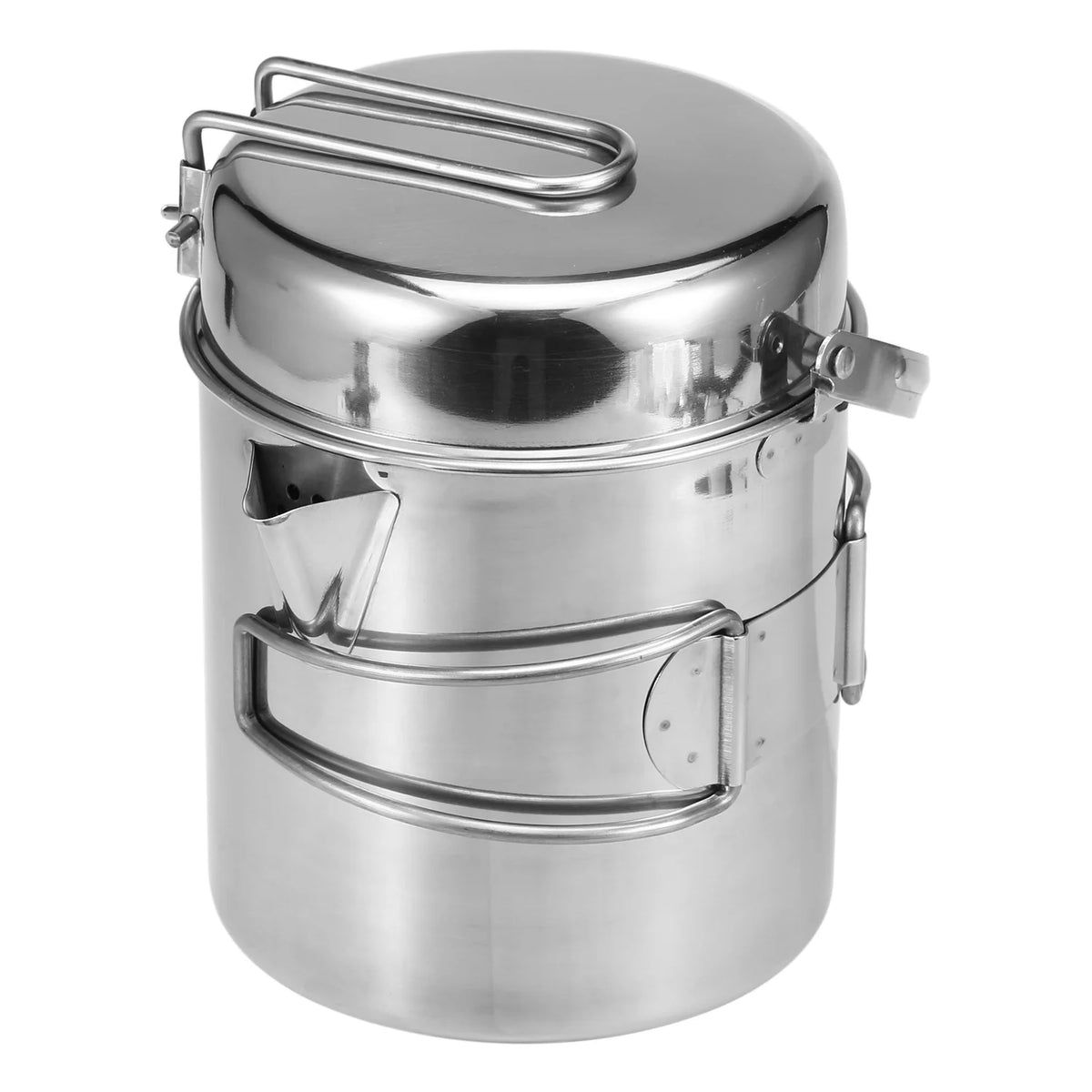 1L Stainless Steel Cooking Kettle with Foldable Handle G4192