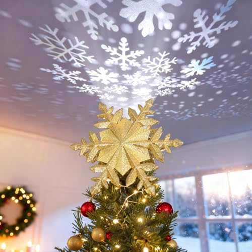 Christmas Tree Topper Lighted Silver Snowflake W948212