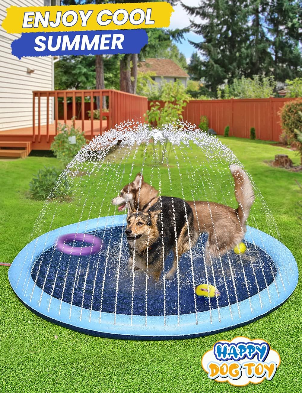 Non Slip Splash Pad Water Play Mat (59 inch) F597684