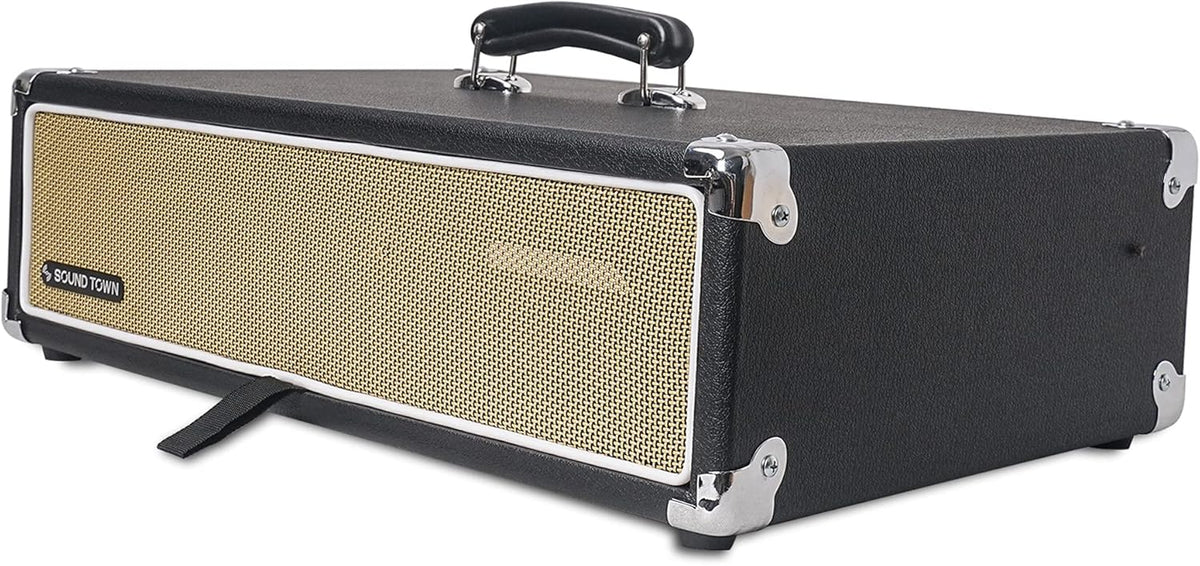 Vintage 2U Amp Rack Case with Rubber Feet, Black E178