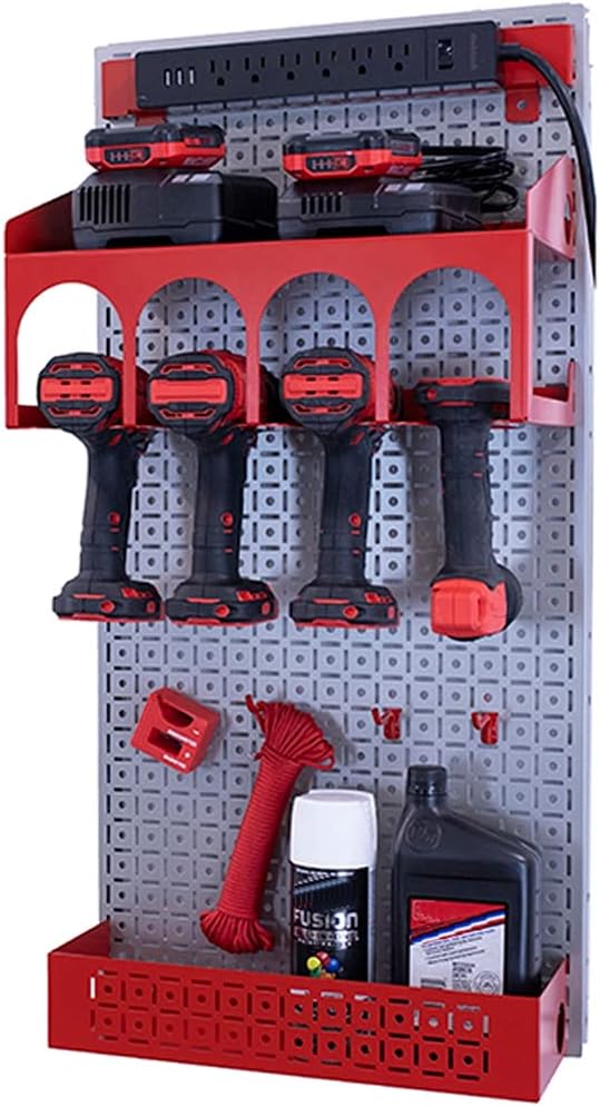 Black Metal Pegboard Organization System V81442