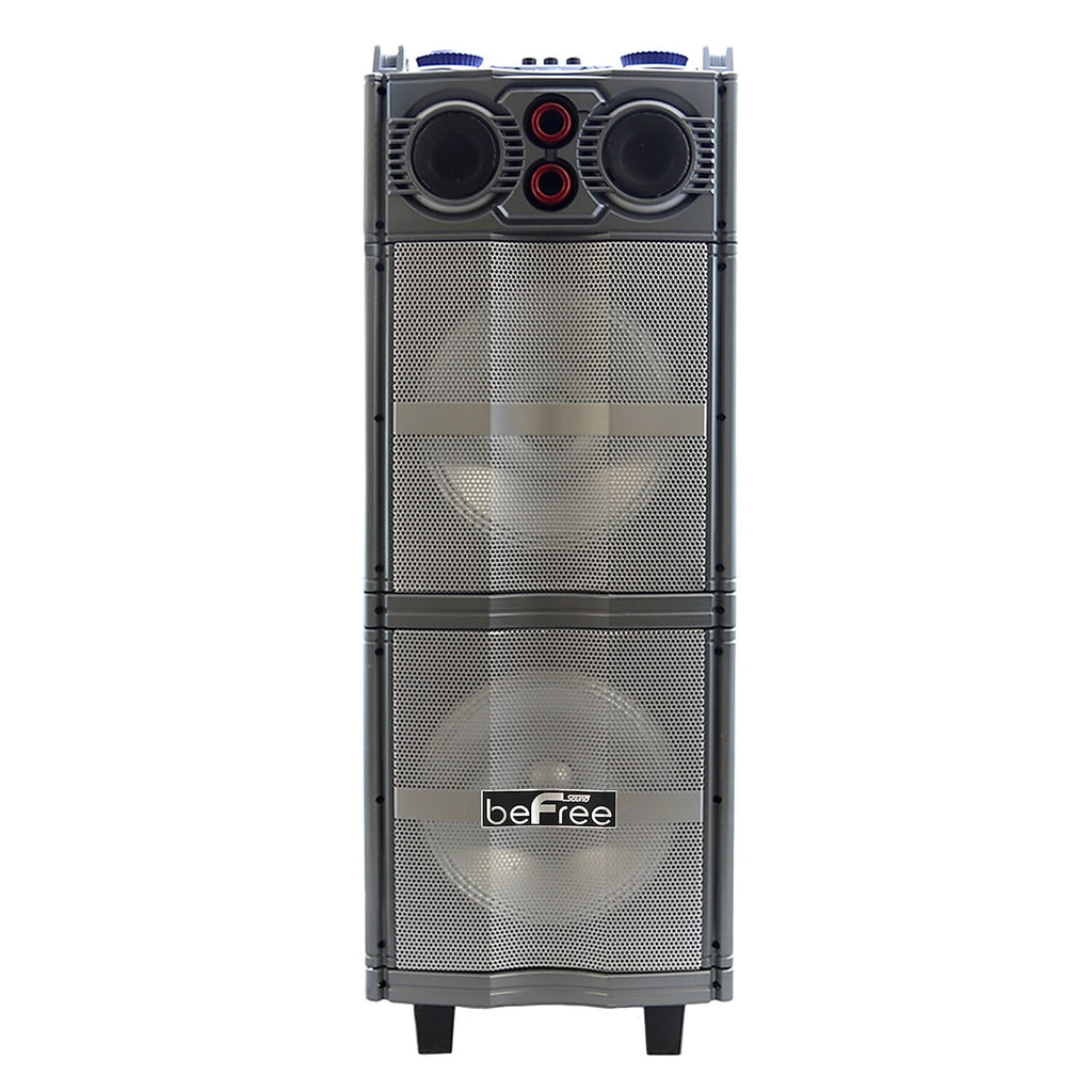 Double 10" Bluetooth Portable Party Speaker with Reactive Lights D9234