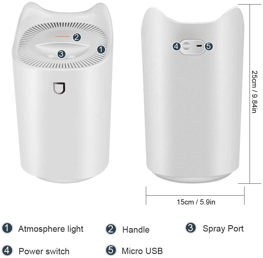 3L Cool Mist Humidifier with 2 Nozzle I340811