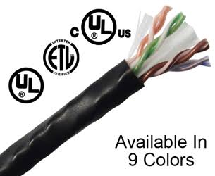 Cat6 Unshielded Plenum Bulk Ethernet Cable, 23 AWG, 1000ft Orange Y40448