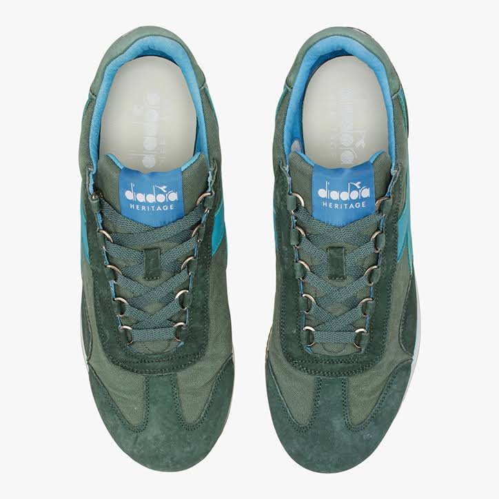 Canvas Stone Wash Green Sneakers K264