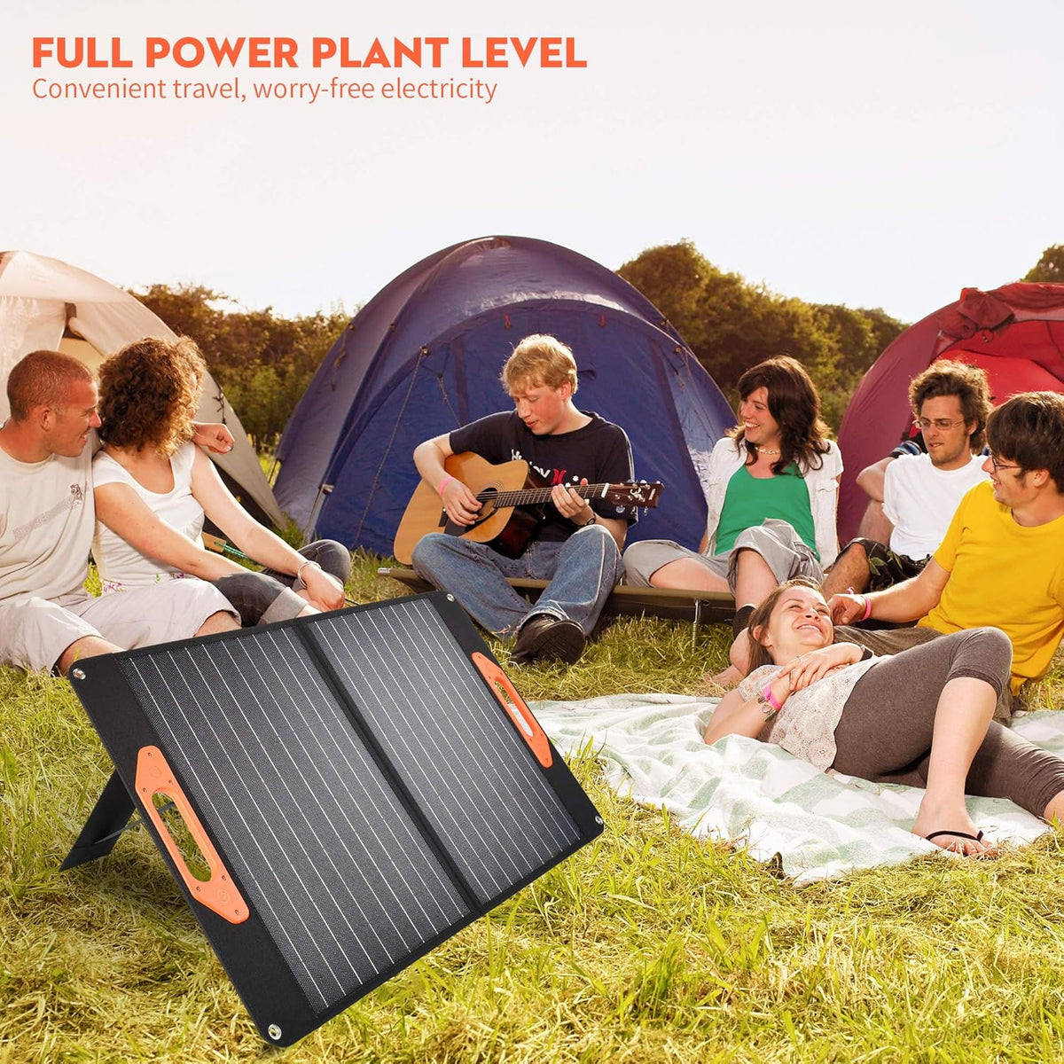 100W Portable Foldable Solar Panel with USB QC 3.0 Type C DC18V G9157