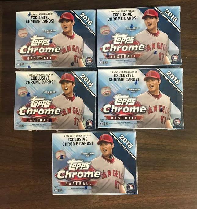 2018 Topps Chrome Baseball Blaster Box D3524