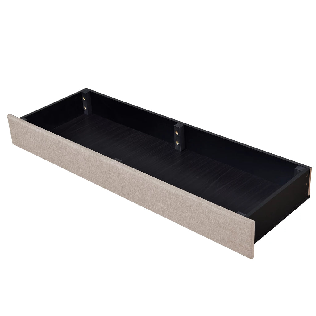Beige Queen Size Upholstered Storage Bed Frame N749176