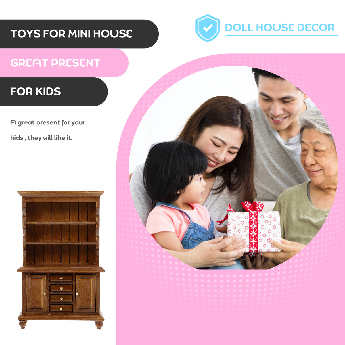Miniature Book Shelf Doll House Furniture F6210