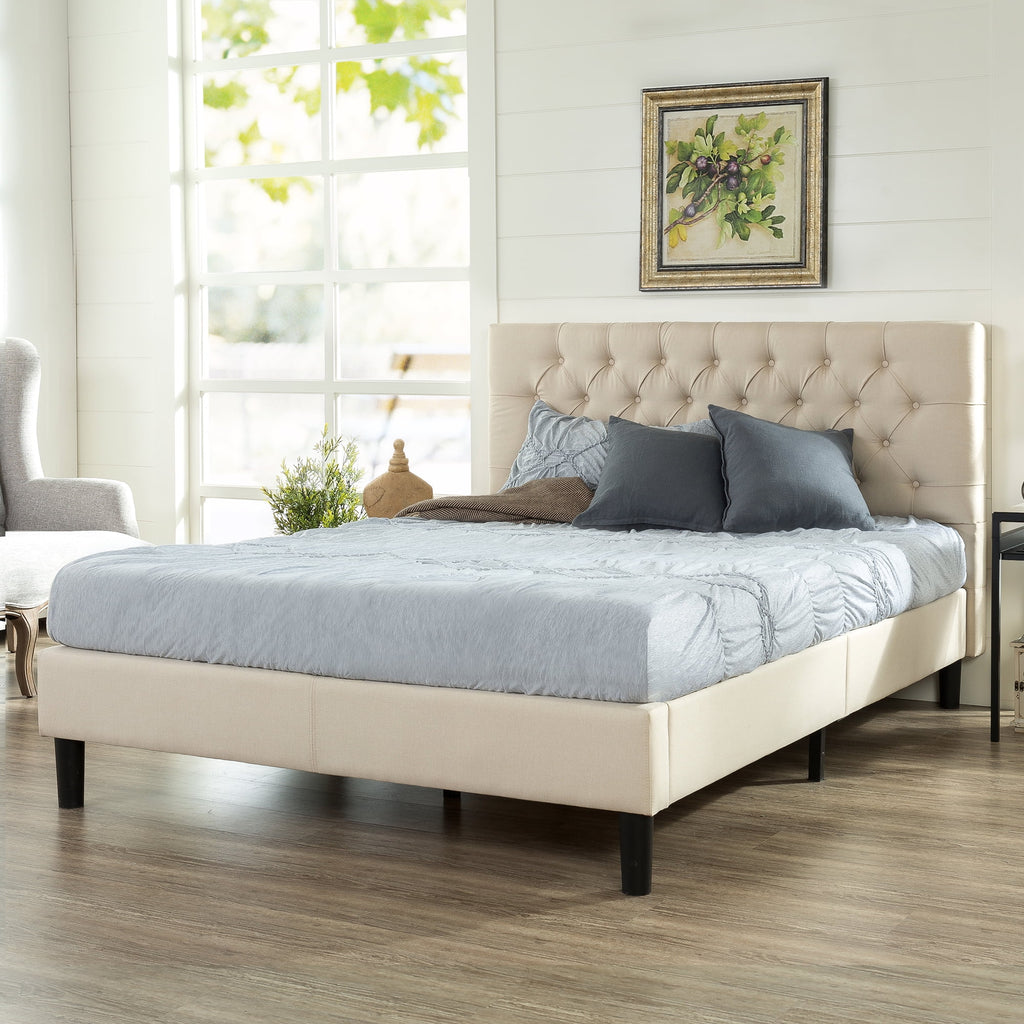 Queen Upholstered Platform Bed Frame J379880