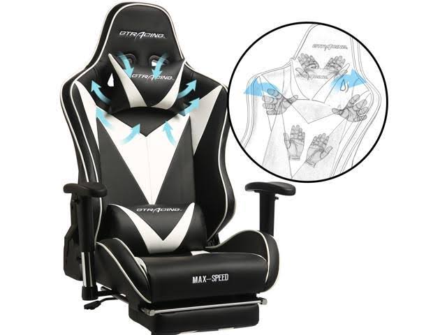 Gaming Chair with Footrest High Back Swivel F3291
