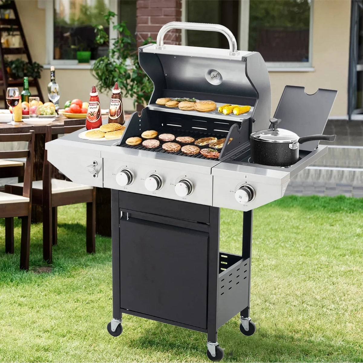 4-Burner Propane Gas Grill Stainless Steel U932