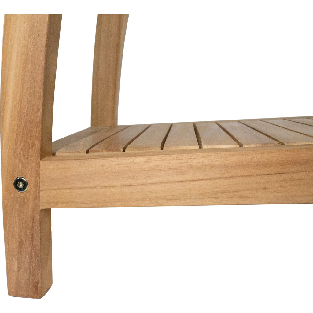 Curved Spa Bench with Shelf Q79253