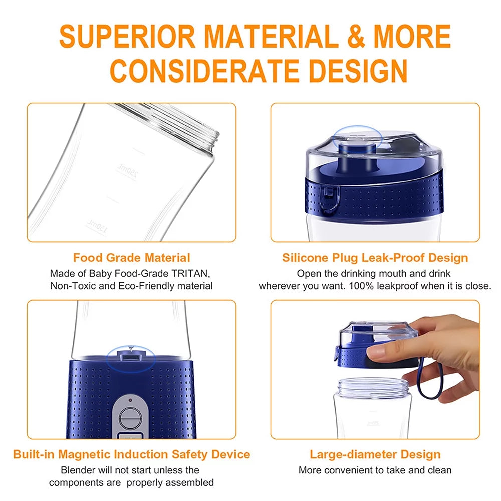 Portable USB Rechargeable Blender K18964