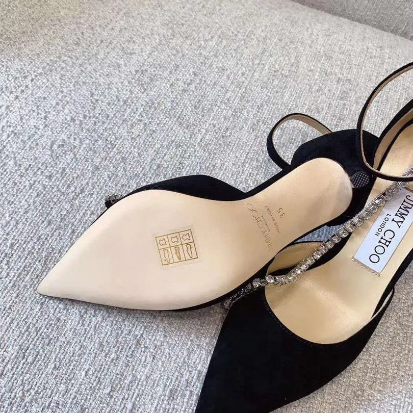 Black Suede Pumps E6006