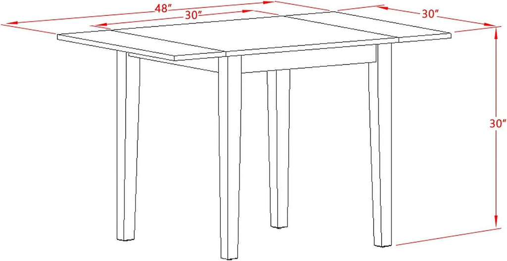 3 Piece Dinette Set with Rectangle Dropleaf Table and 2 Chairs P8224