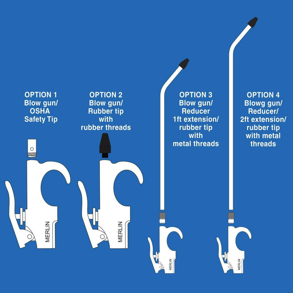 Air Blow Gun with Extensions, 5-Piece I27503