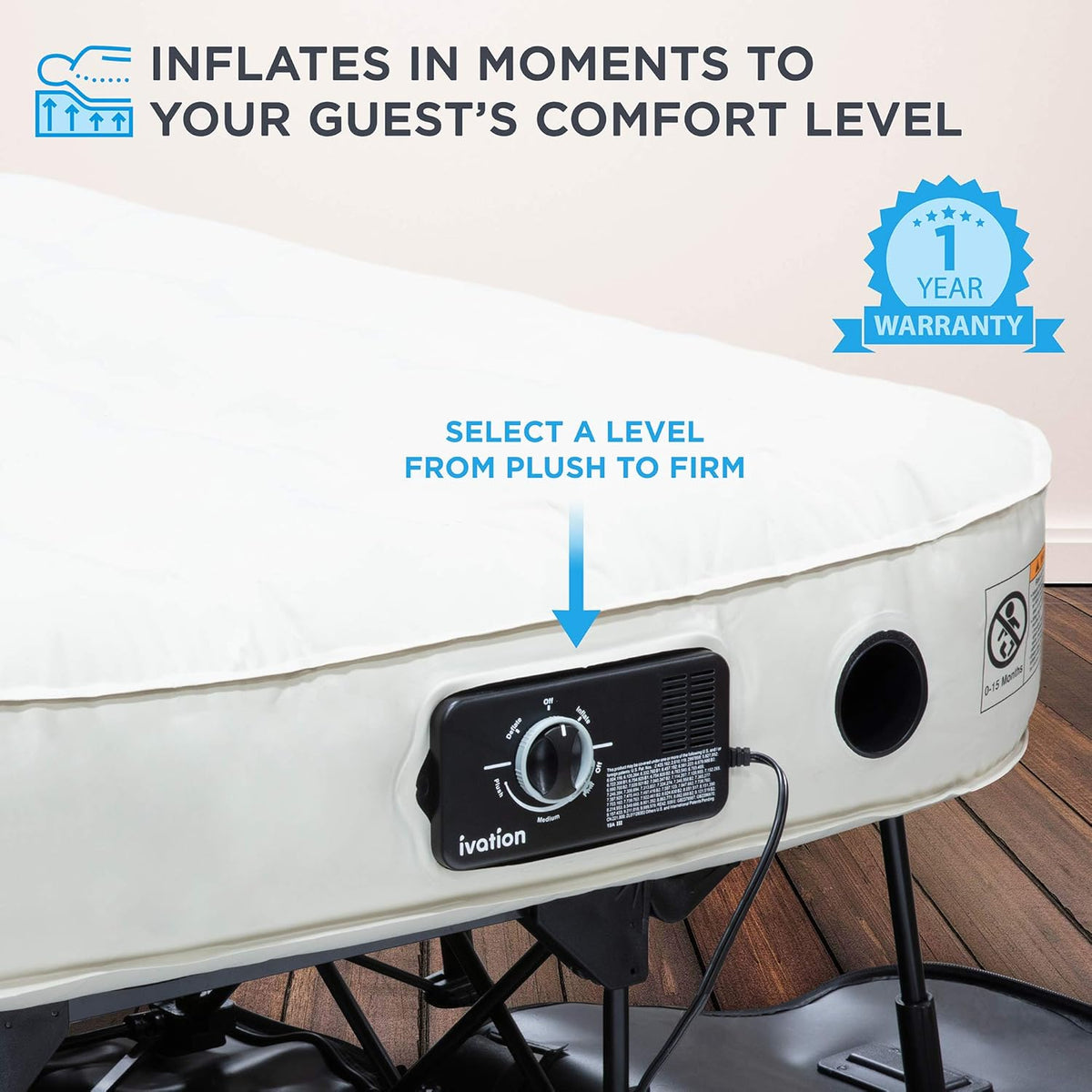 Queen Air Mattress with Frame & Rolling Case M336