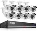 8 Channel Wired Security Camera System 1080P DVR with 8 Weatherproof Cameras X22530