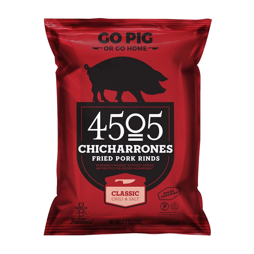 2.5 oz Pack of 3 Fried Pork Rinds D7309