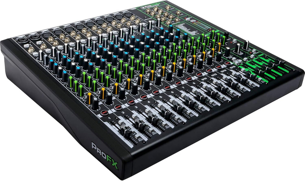 16-Channel Unpowered Mixer with TRS Cable, XLR Cable, Adapter and Microfiber Cloth R638509