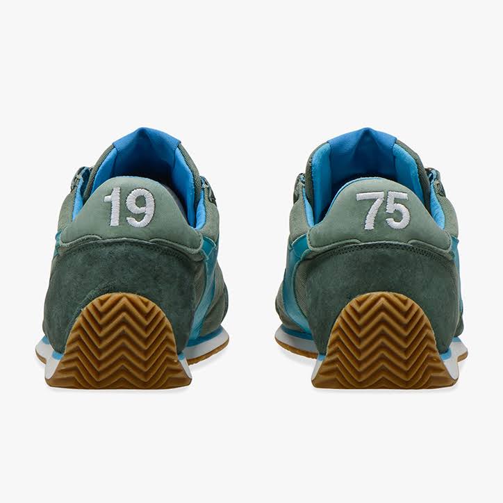 Canvas Stone Wash Green Sneakers K264