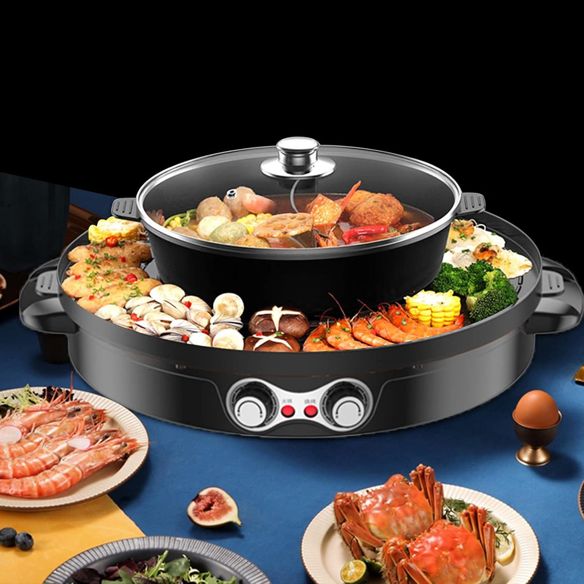 2 in 1 Electric Hot Pot Grill K567