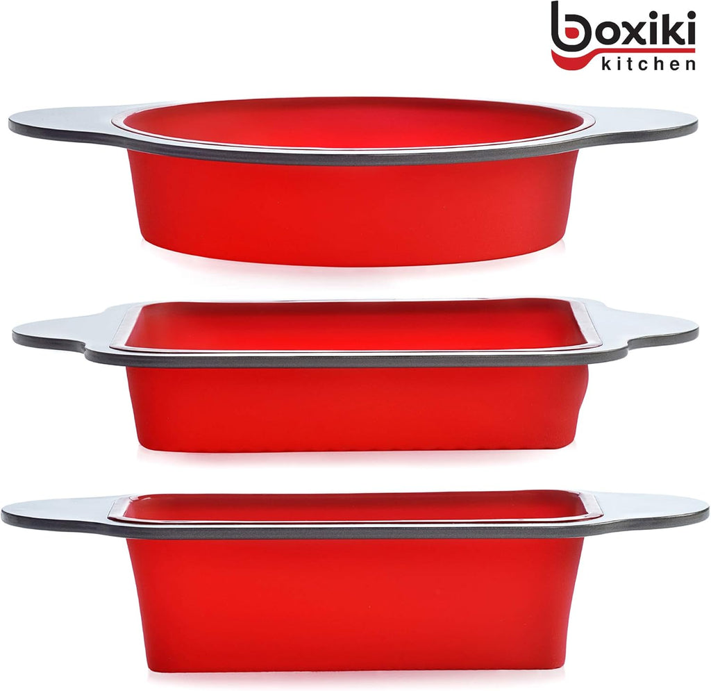 3 PCS Non-Stick Silicone Bakeware Set E859159