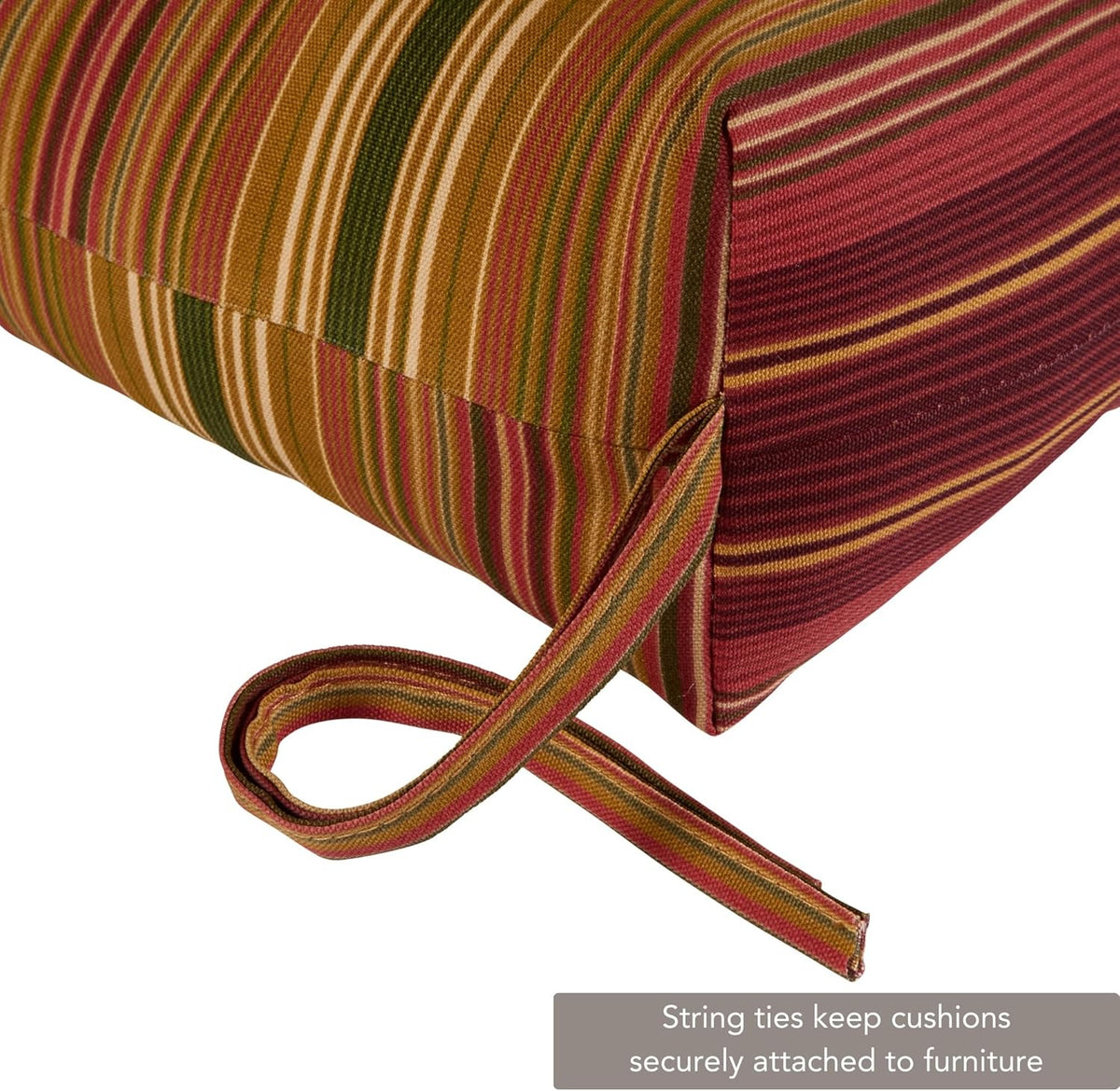 Outdoor 44 x 22-inch High Back Chair Cushion, Set of 1, Cinnamon Stripe L208
