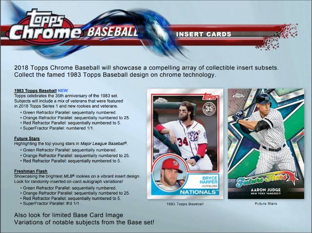 2018 Topps Chrome Baseball Blaster Box D3524